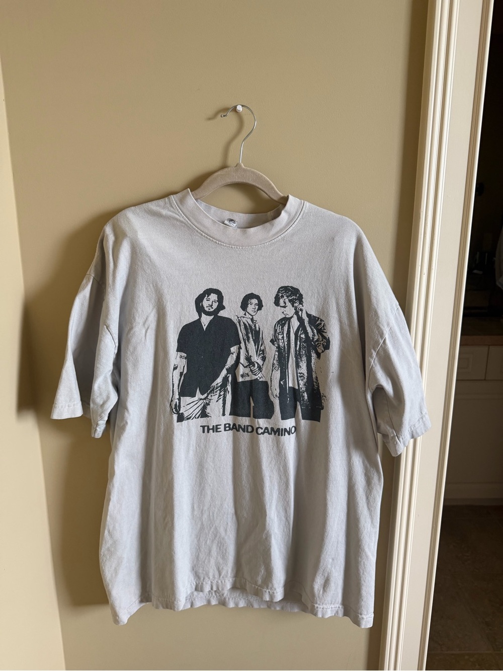 Graphic Band Tee featuring 'The Band Camino' - Light Gray